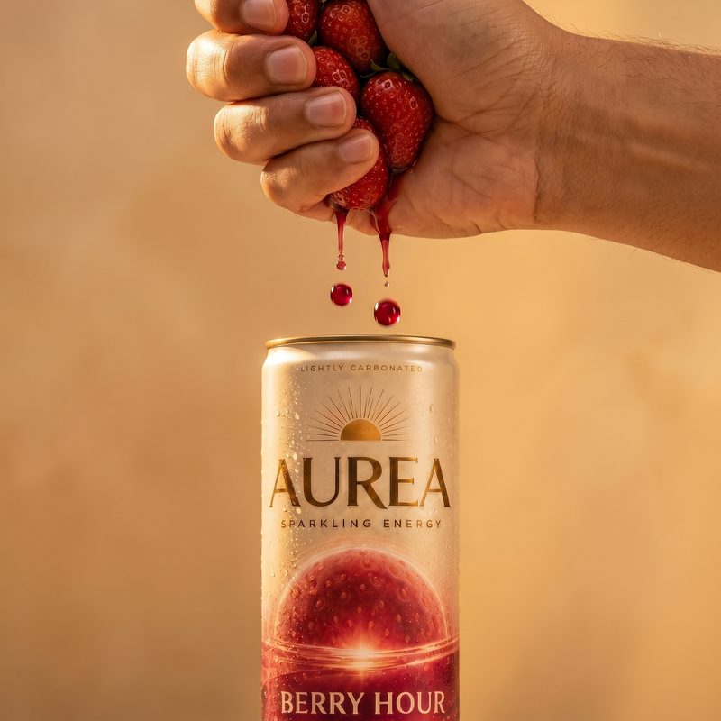 AUREA Berry Hour detail squeeze shot