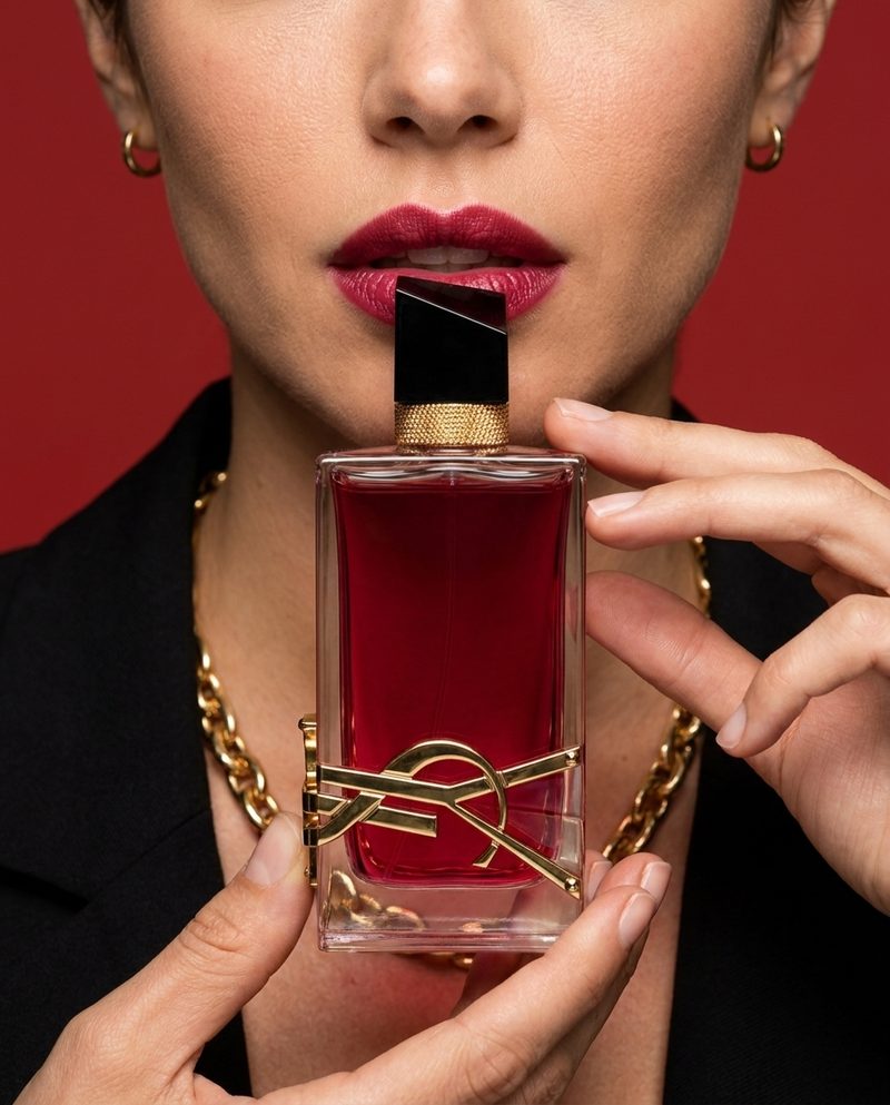 YSL Libre lips and bottle detail