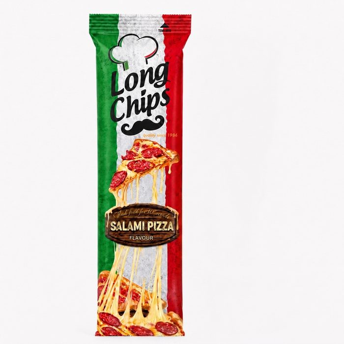 Client-supplied Salami Pizza packaging render