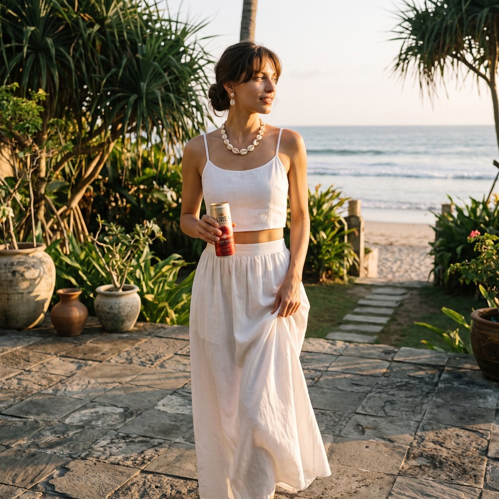AUREA Berry Hour, golden-hour beach path