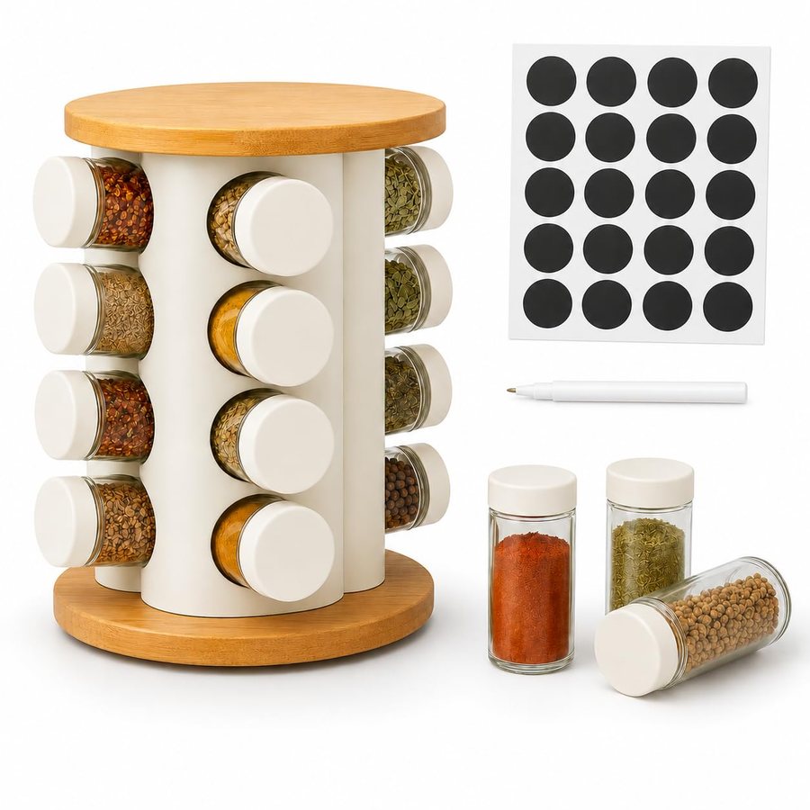 White spice rack redesigned main listing image