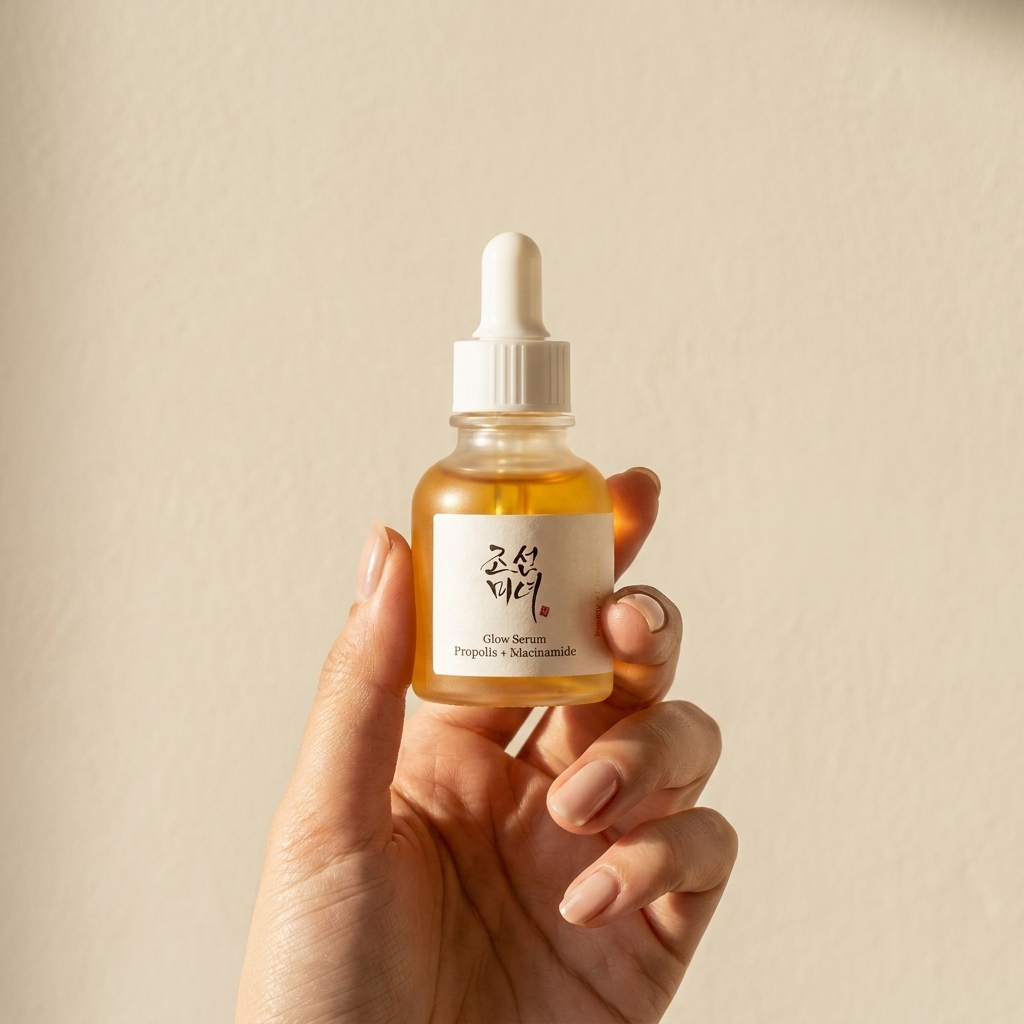 Beauty of Joseon Glow Serum held in warm light
