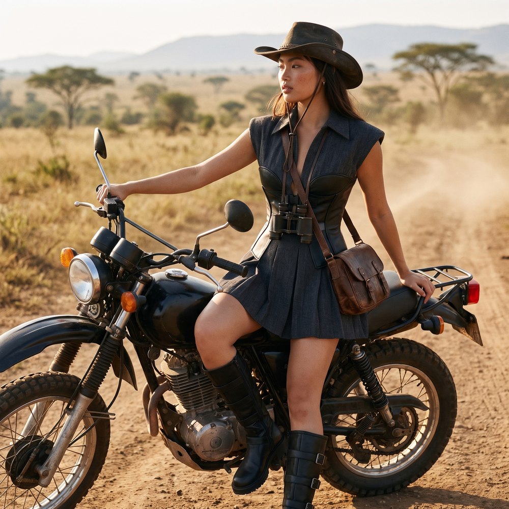 Safari campaign — motorcycle scene